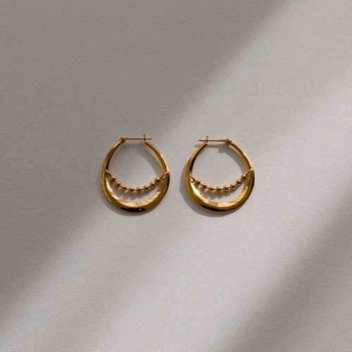 Heritage ball chain pierce   Gold