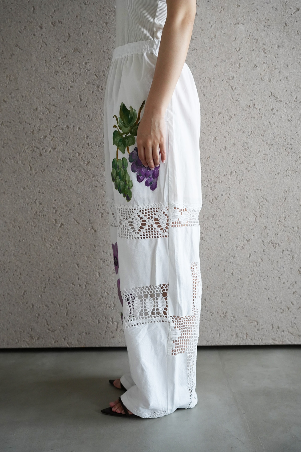 vintage lace pants grape