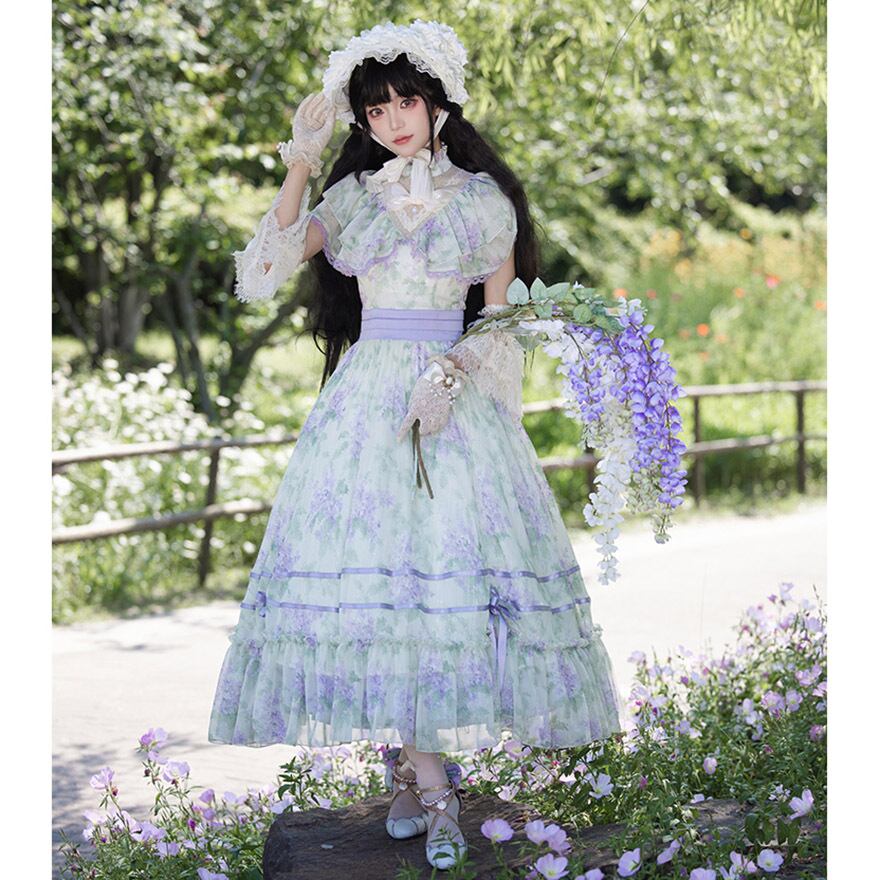 ドレス クラロリ 紫 ワンピース クラロリ ワンピース パープル 控えめ