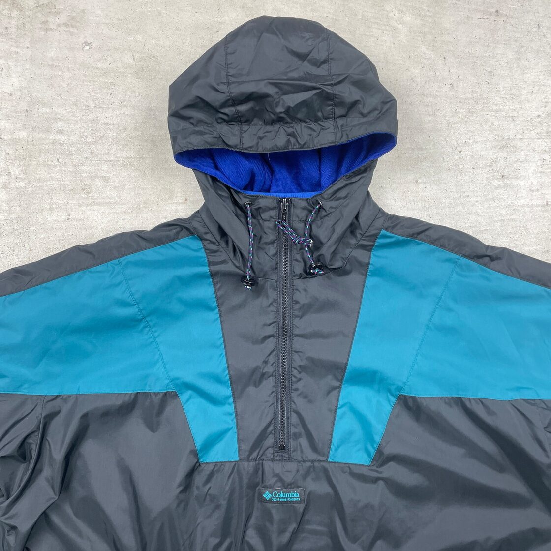 90年代 Columbia コロンビア ナイロンアノラックパーカー プルオーバー