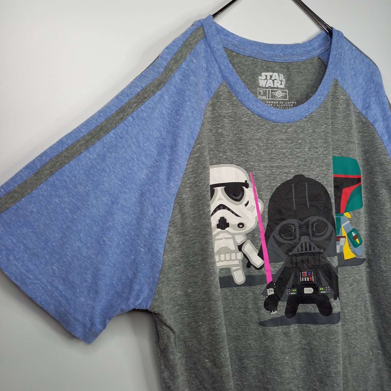 STAR WARS　半袖　ラグランTシャツ　ダースベイダー　グレー　XL