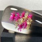 水中花シフトノブ　【乙珠 -Otodama-黒】　90㎜　【白ピンク】　【送料無料】