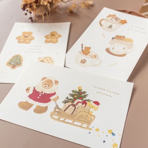 くまのクリスマスポストカード3種セット