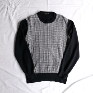 Y'S FOR MEN WOOL/ANGORA HOUNDSTOOTH SWEATER