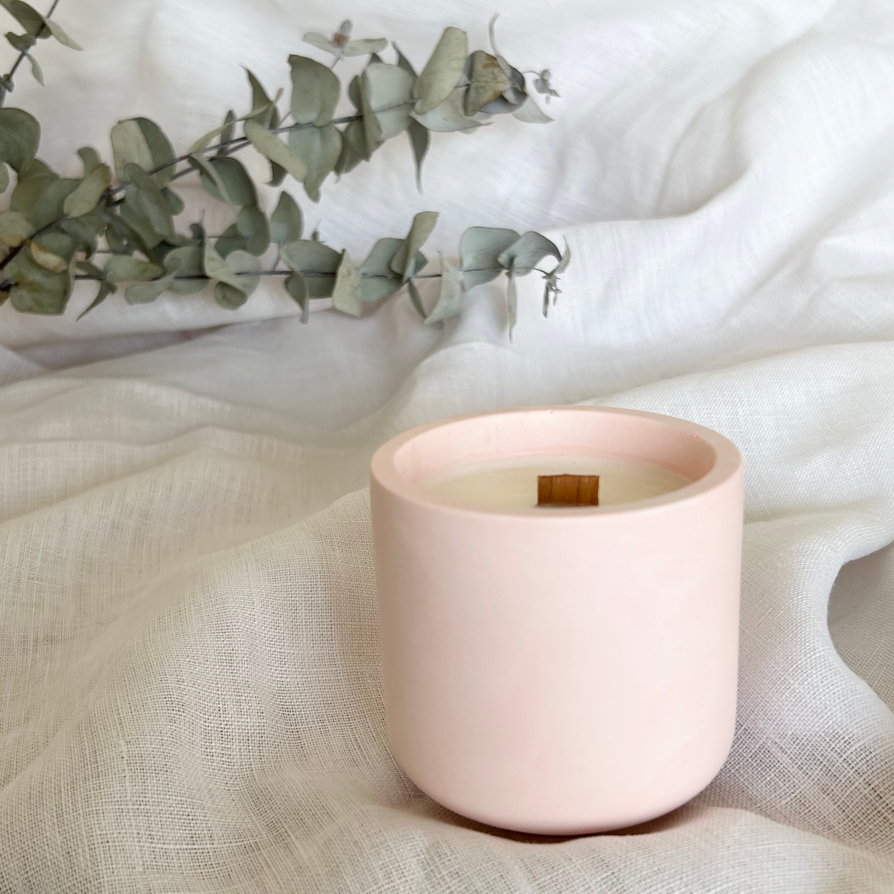 ジェスモナイト&キャンドル 優しさと愛を♡ピンク色ののジェスモナイトキャンドルホルダー