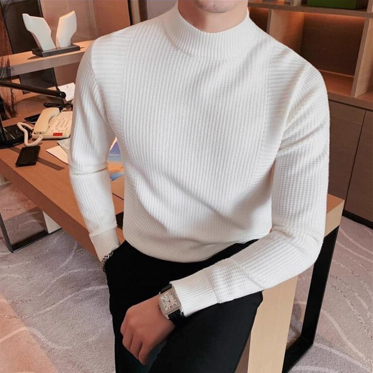 half turtleneck sweater 00246