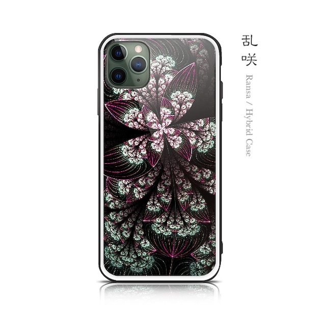 乱咲 - 和風 強化ガラスiPhoneケース