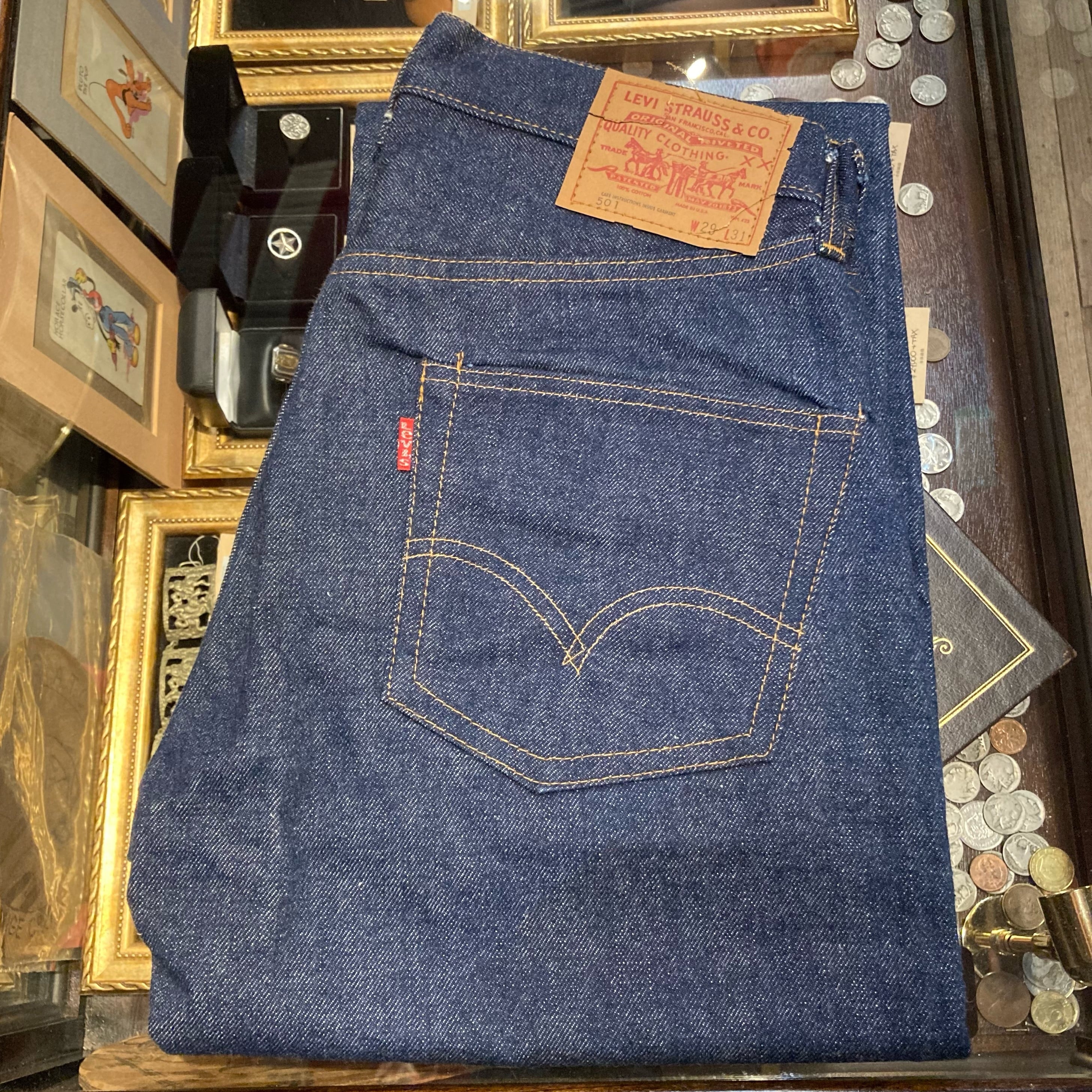 levis 501 66前期 デッドストック ノンウォッシュ | 旅する古着屋 