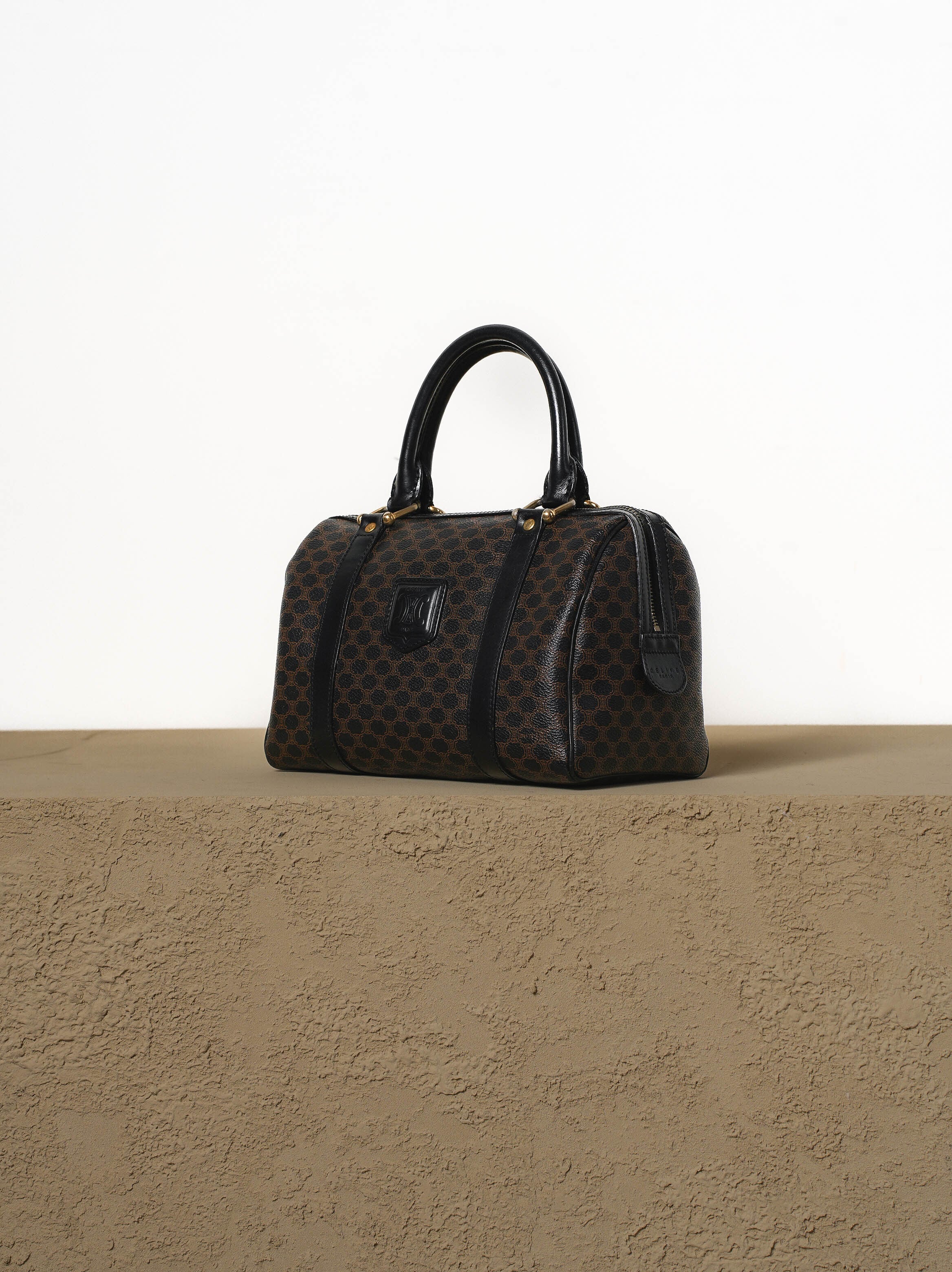 CELINE セリーヌ ブラック マカダム柄 w26 ミニボストンバッグ | Raum