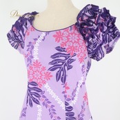 フラダンス 衣装 ワンピース ドレス パープル系 CC Fashions ハワイ製 ハワイアンプリント プルメリア柄 花柄 植物柄 ハワイアン アロハ フラ ダンス フリル レッスン 練習 ピンク系 ホワイト系 紫 ピンク 白 かわいい 華やか 鮮やか 上品 おしゃれ フラダンスドレス ハワイアンワンピース フェス用 レディース衣装 おしゃれドレス パーティードレス かわいい花柄 ダンスレッスン用 ワンピースドレス フリル付きドレス おしゃれ着 プルメリアデザイン