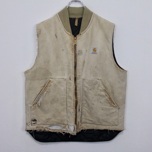 【Caka act2】"Carhartt" Destroy Design Vintage Duck Vest