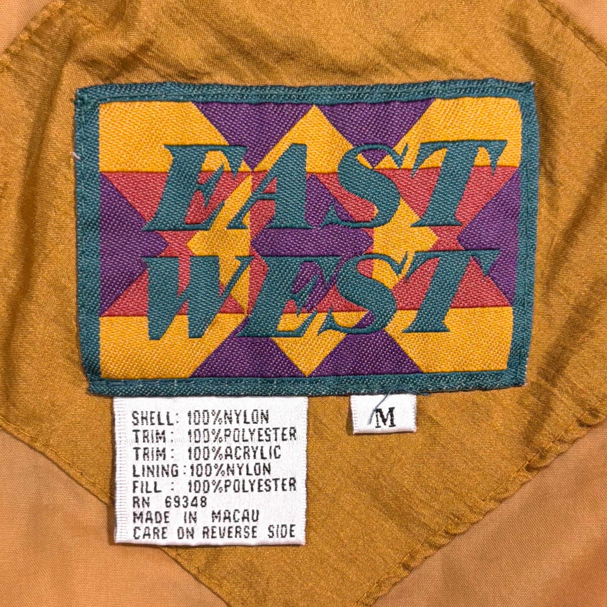 Men's】 80s - 90s ネイティブ柄 フリース切り返し ナイロン 中綿