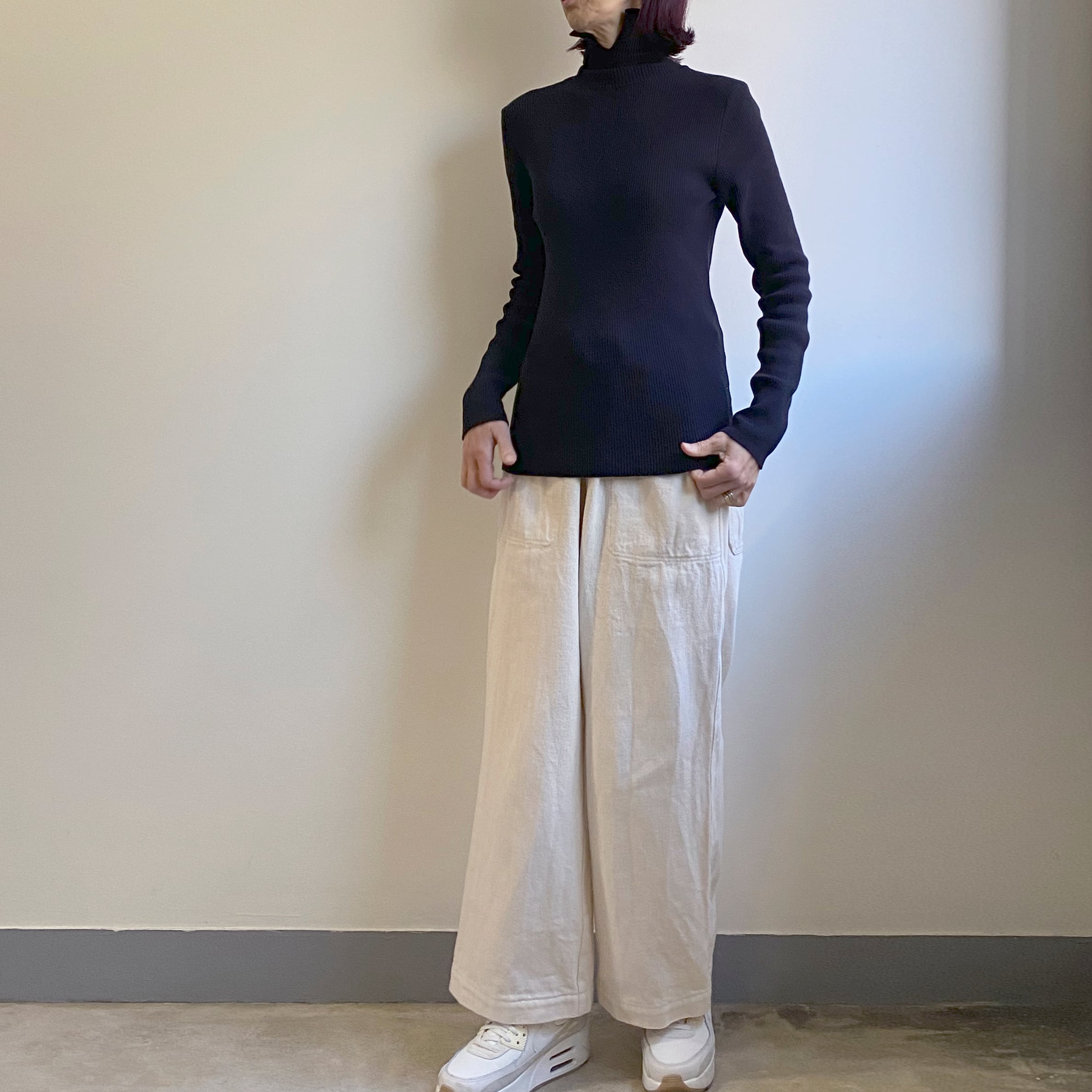 コットンカシミヤリブタートルプルオーバー（K27) | naocono