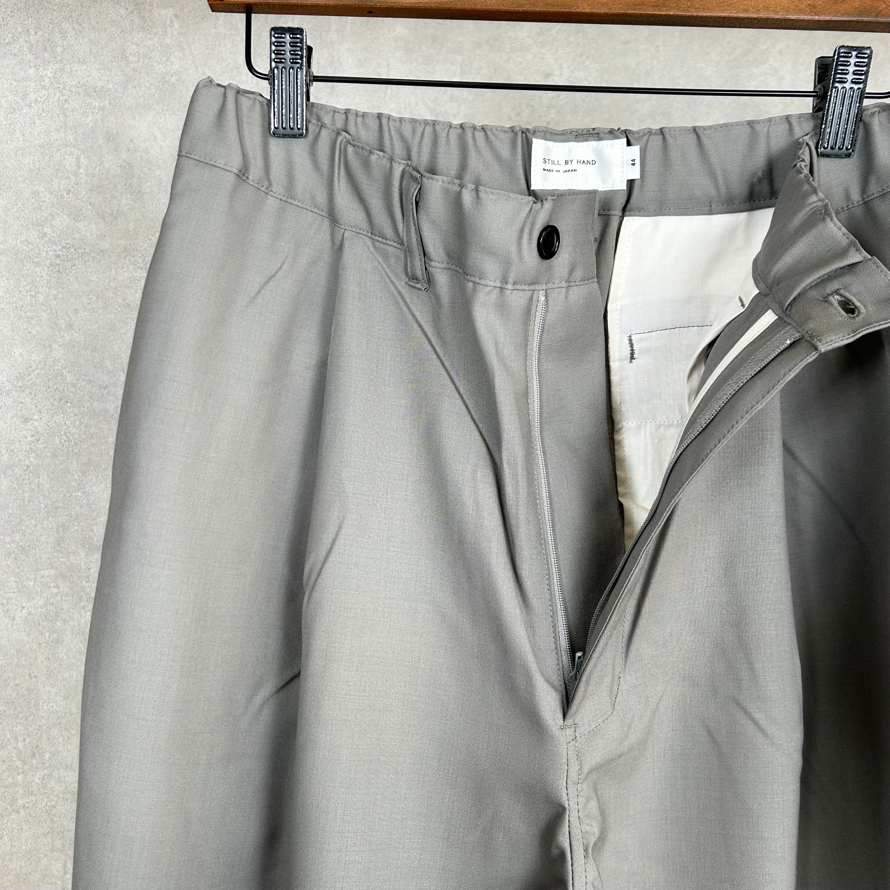 26SS》【STILL BY HAND】SUMMER WOOL WIDE PANTS スティルバイハンド