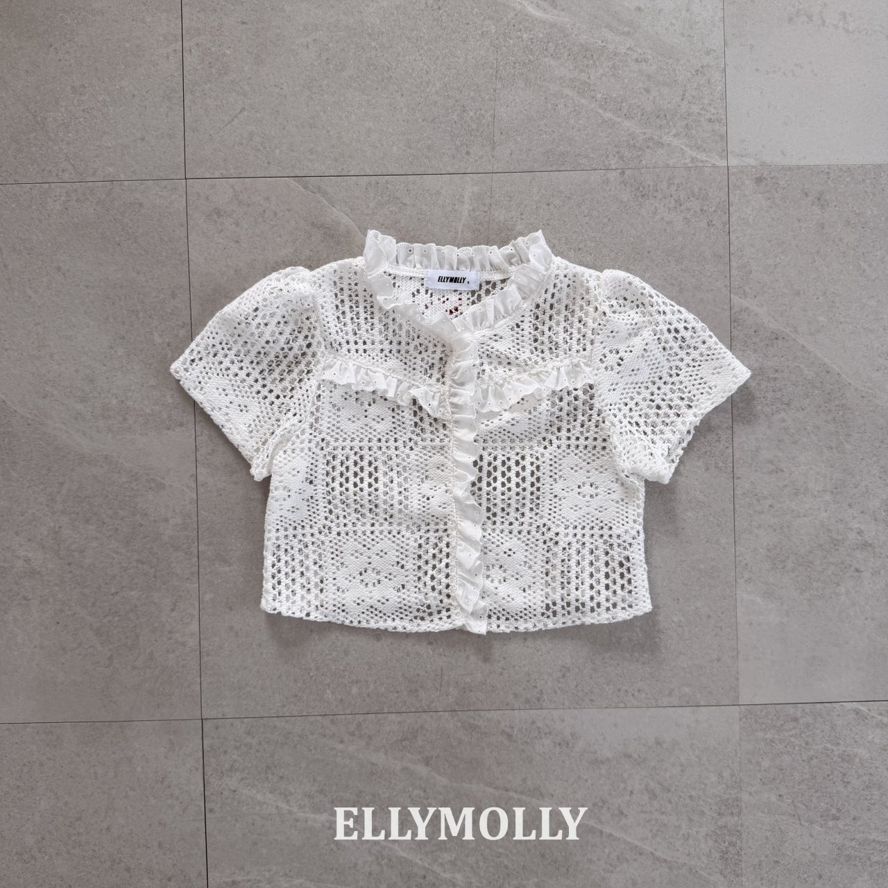 [ELLYMOLLY] Rosy Crochet Blouse / [엘리몰리] 로지크로쉐블라우스