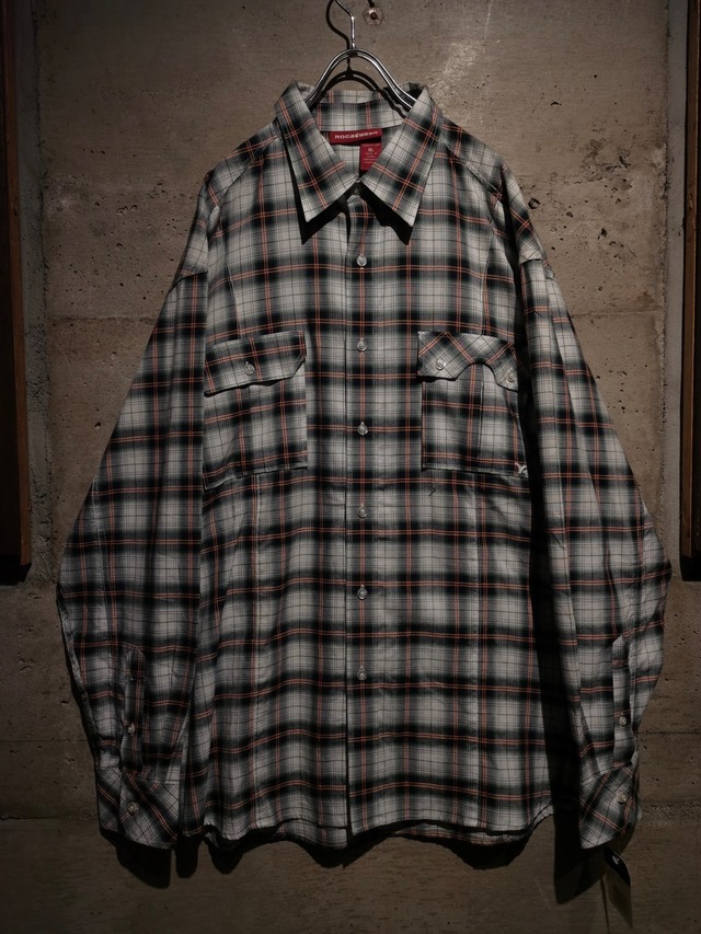 【Caka】"ROCA WEAR" Deadstock Loose Ombre Check L/S Shirt