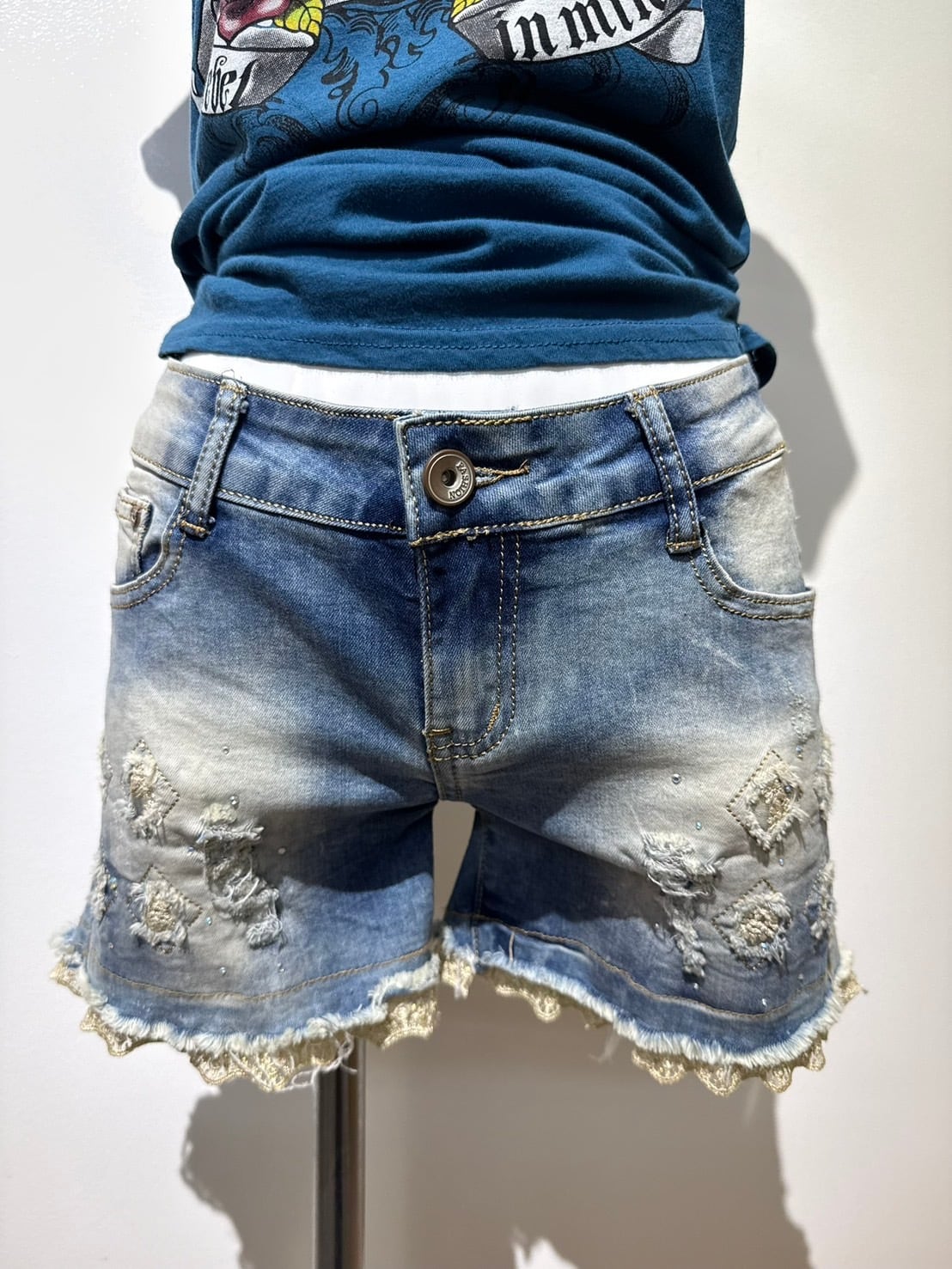 Denim shorts