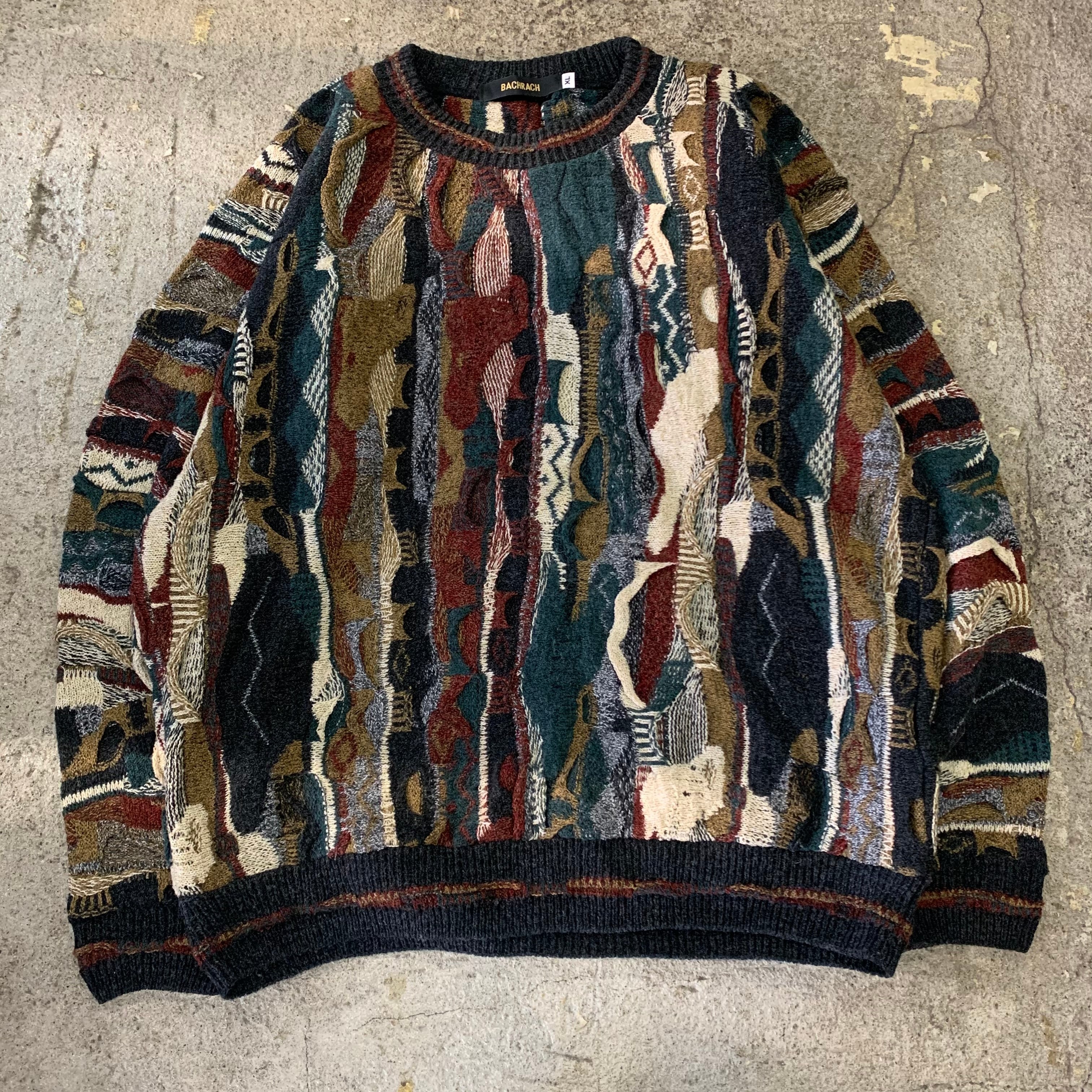 90s BACHRACH 3D knit | What