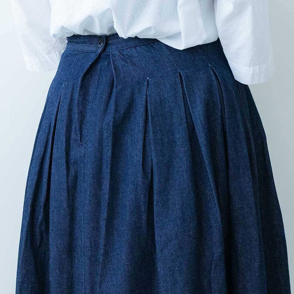 GRANDMA MAMA DAUGHTER デニムプリーツスカート | LASQ store | ラスク