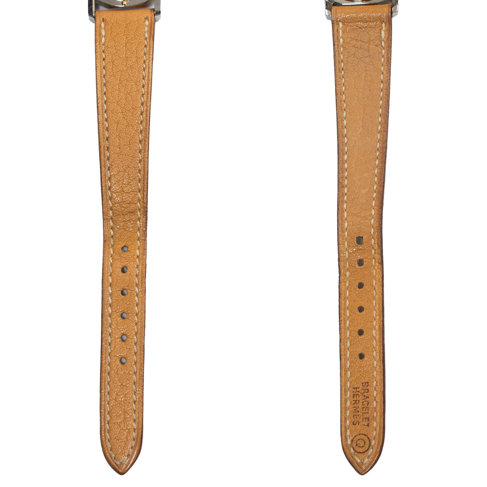 エルメス 腕時計 レディース クリッパー 白 ゴールド 茶色 スリム ロゴ 本革 エルメス 腕時計 レディース クリッパー 白 ゴールド 茶色