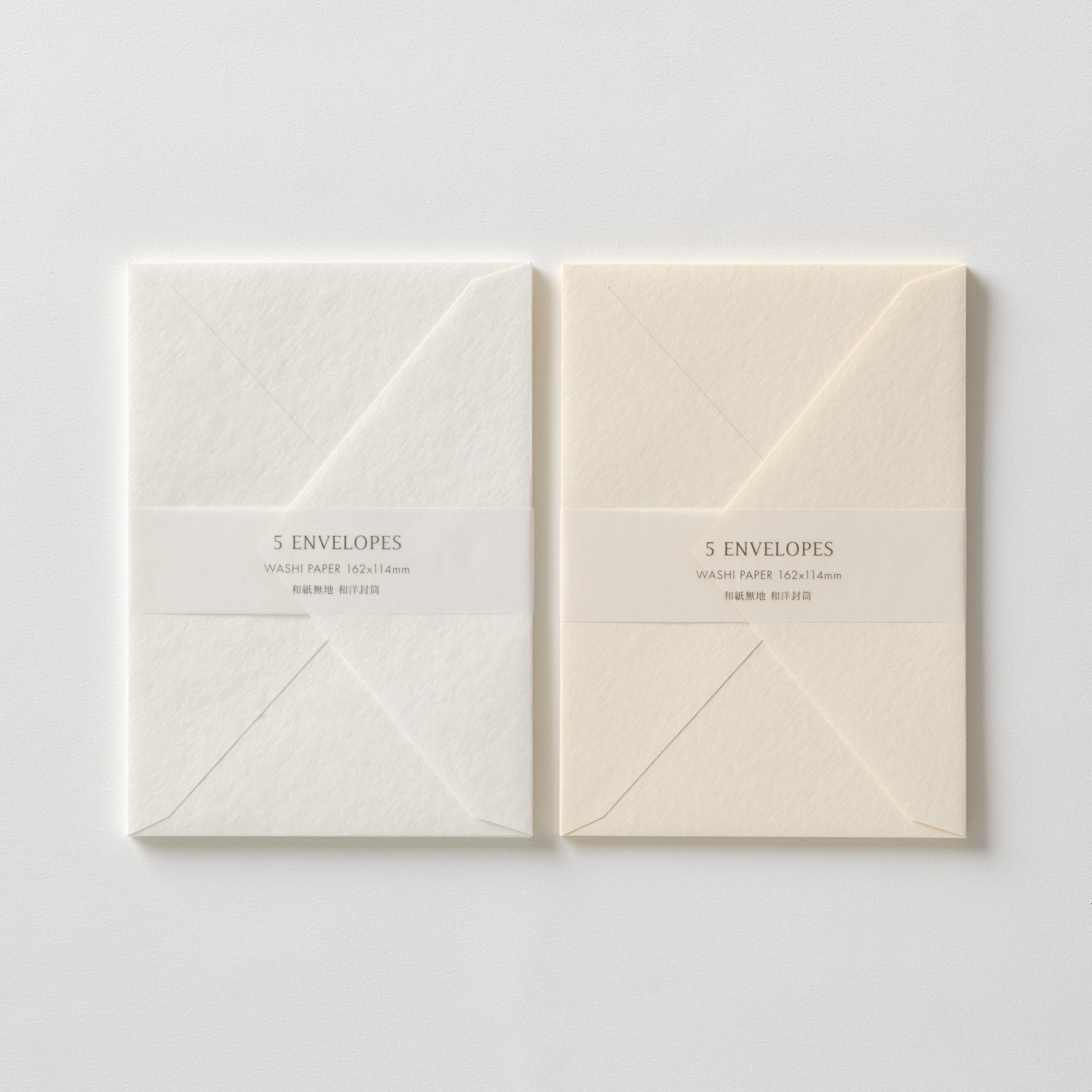 EN15S/EN15K 無地和紙 和洋封筒 5枚入 しろ／きなり | WACCA ONLINE SHOP