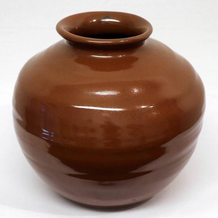 A1130-4/永福窯/小山岑一 造/柿釉蓋向付6客/共箱/蓋碗/蓋物/茶碗/ 永福窯・小山岑一・柿釉壷・No.190518-047・梱包サイズ80 | リサイクル