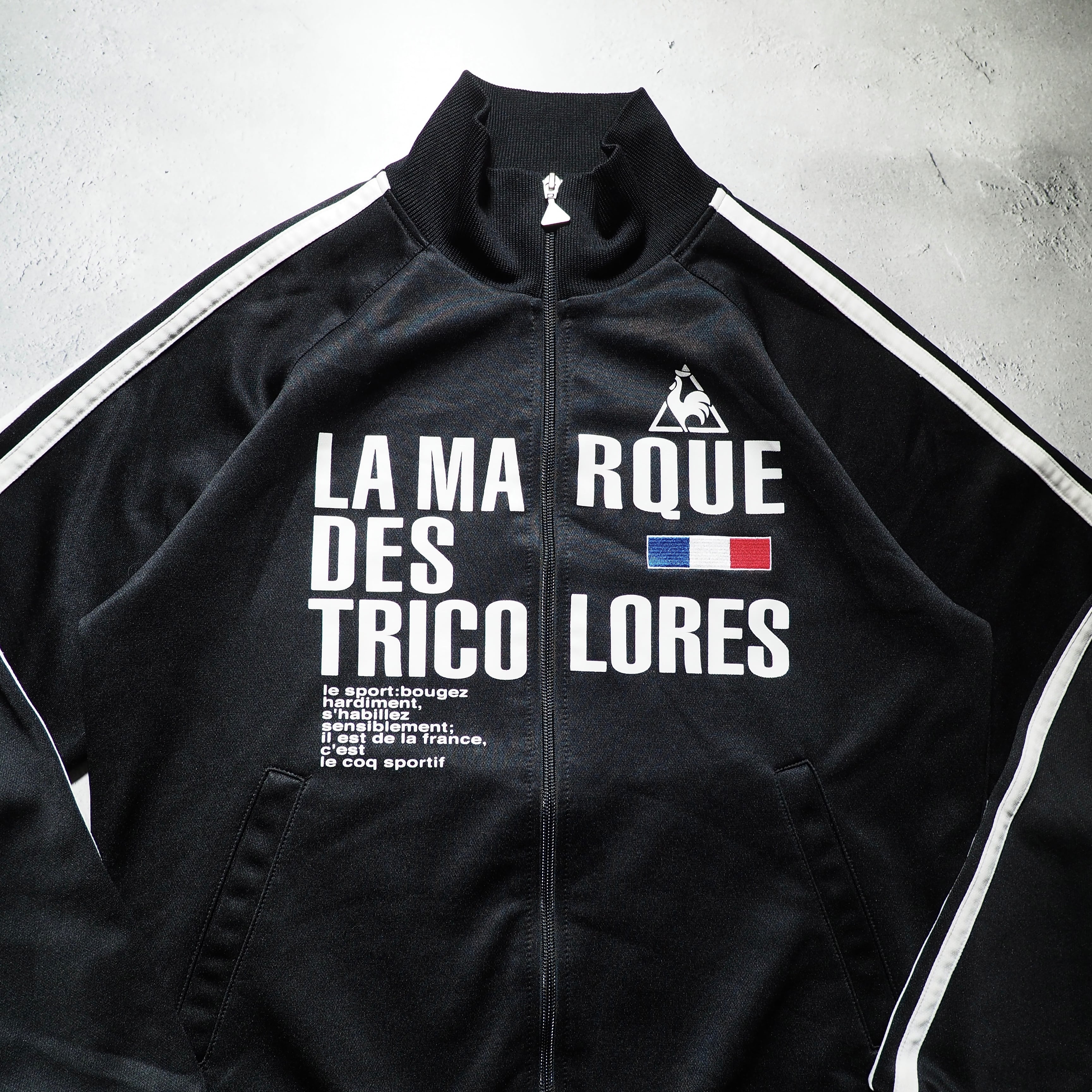 2000s " Le Coq Sportif " y2k taste Black track jacket