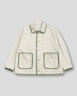 MM BLANKET-STITCH COVERALL IVORY