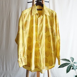 ドイツ レモン柄シャツ 90's Germany [C2639]