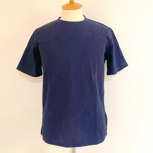 Random Stripe JQ Crew Neck T-shirts　Navy