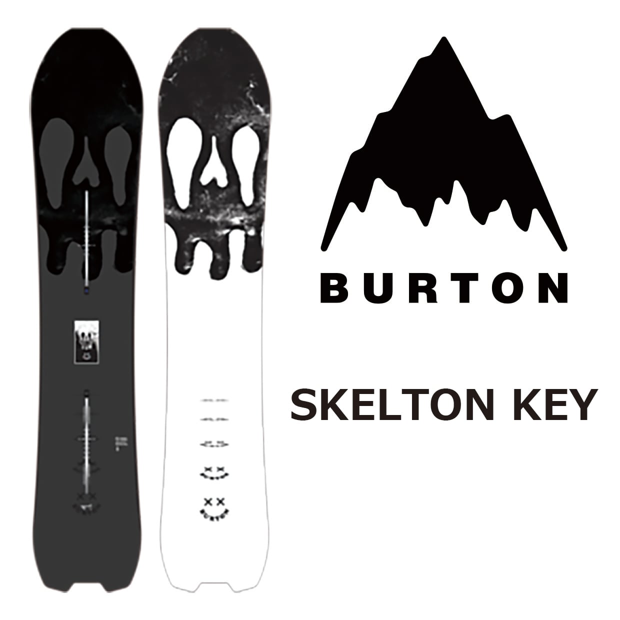 038 BURTON Skeleton key 154 バートン　パウダーボード