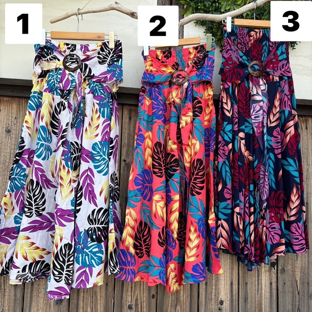 リーフ柄2wayスカート