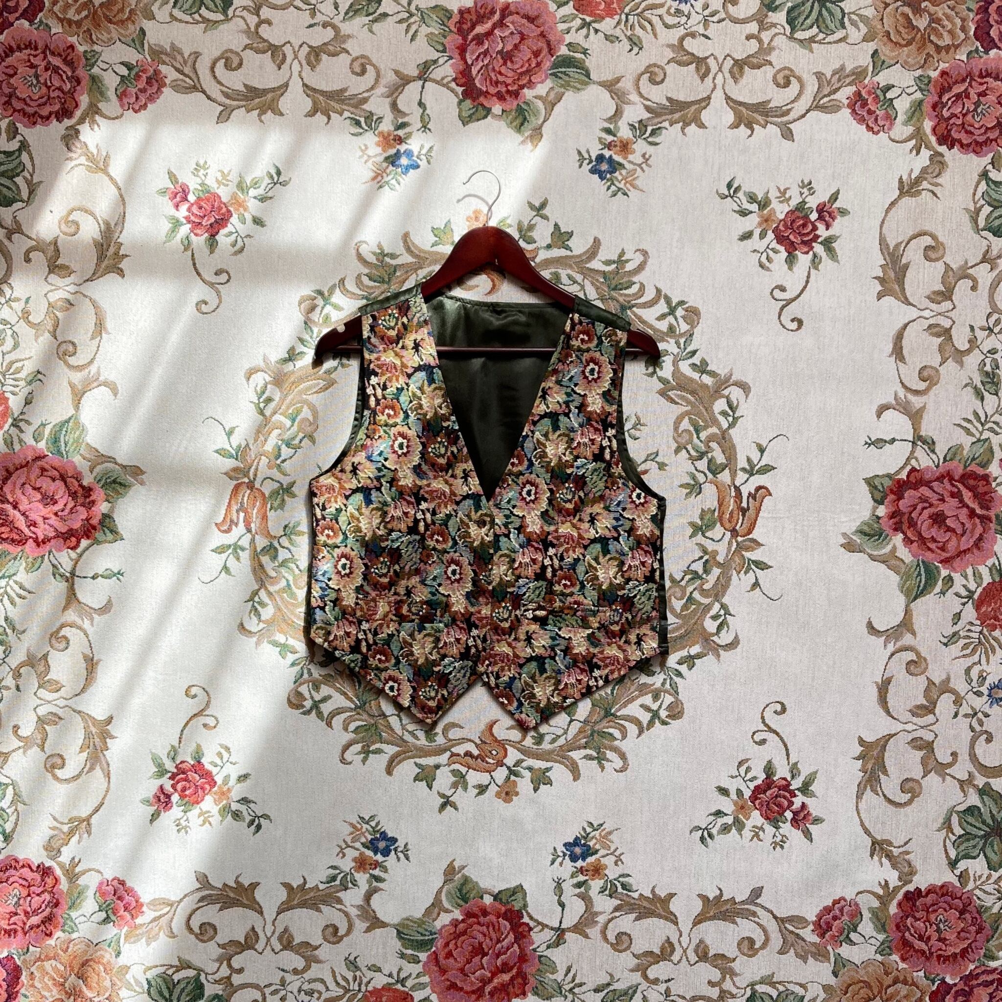 retro vintage flower vest