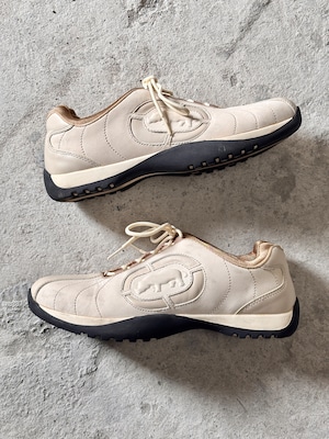 00s ECKO/MARC ECKO Sneaker/US8.5/26.5cm/ロ－カットスニ－カ－/レザ－/ベ－ジュ/エコ－
