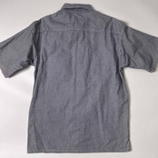 90s KEMPEL ケンペル グレンチェック ハーフボタン 半袖シャツ M/パープル×ホワイト メンズ
