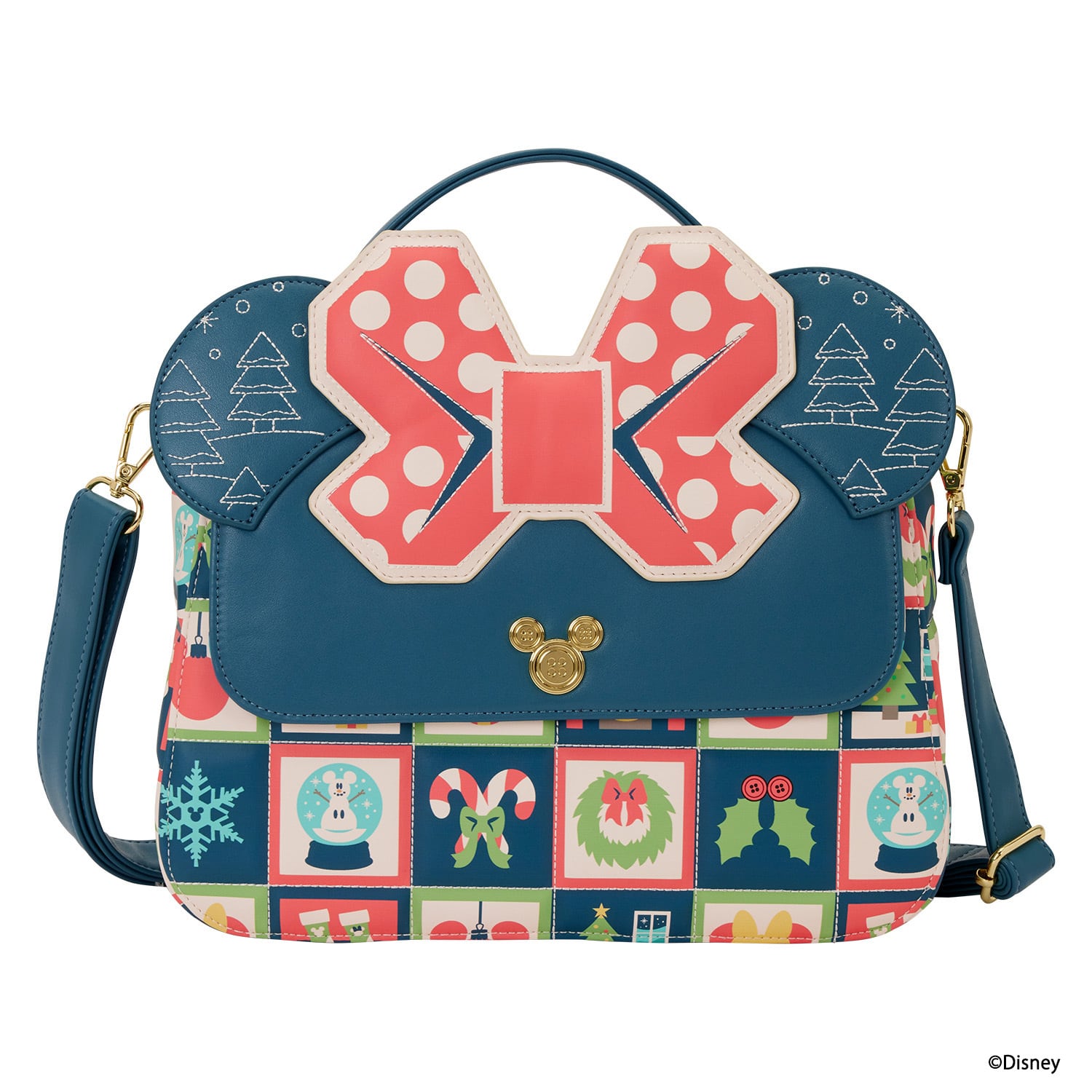 LF DISNEY MICKEY AND MINNIE HOLIDAY CROSSBODY BAG_WDTB3367