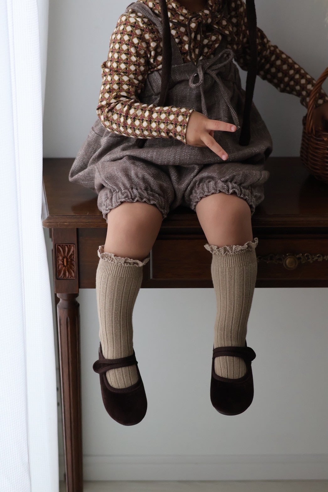 【即納】cienta / Velour Onestrap / Marron (Brown)