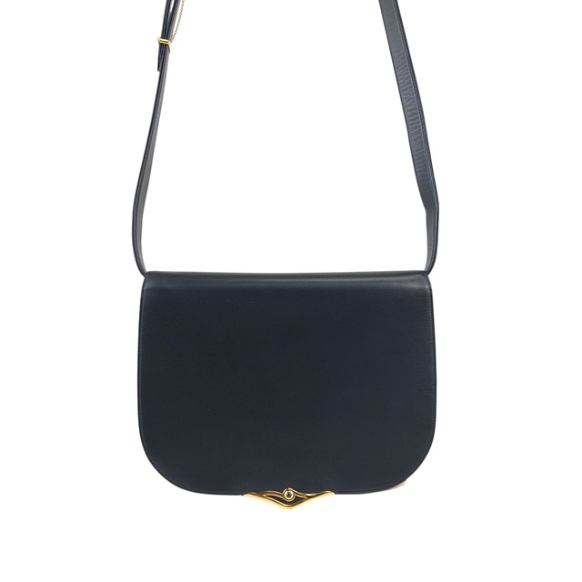 Cartier カルティエ サファイアライン ショルダーバッグ ネイビー レザー vintage ヴィンテージ オールド trvwwp