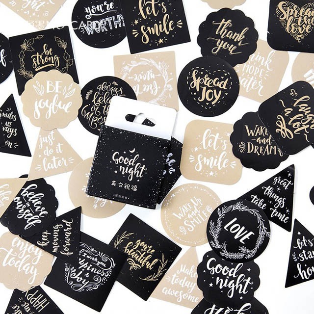 フレークシール　英文祝福