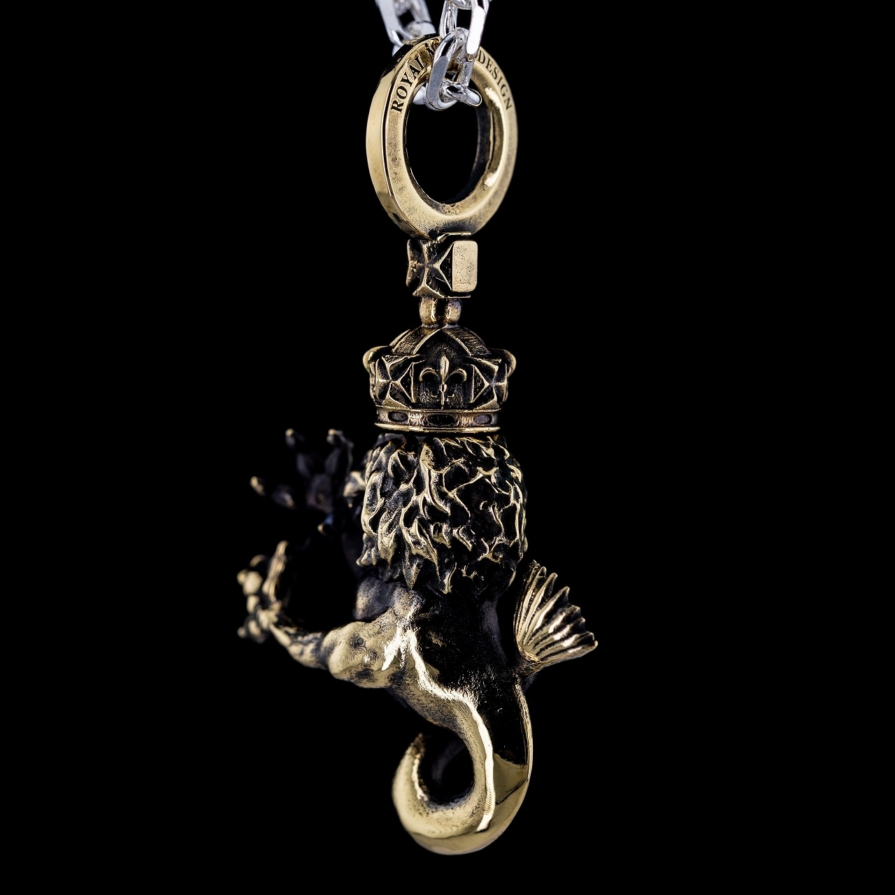 クラウン シーライオン ペンダントトップ オールブラス