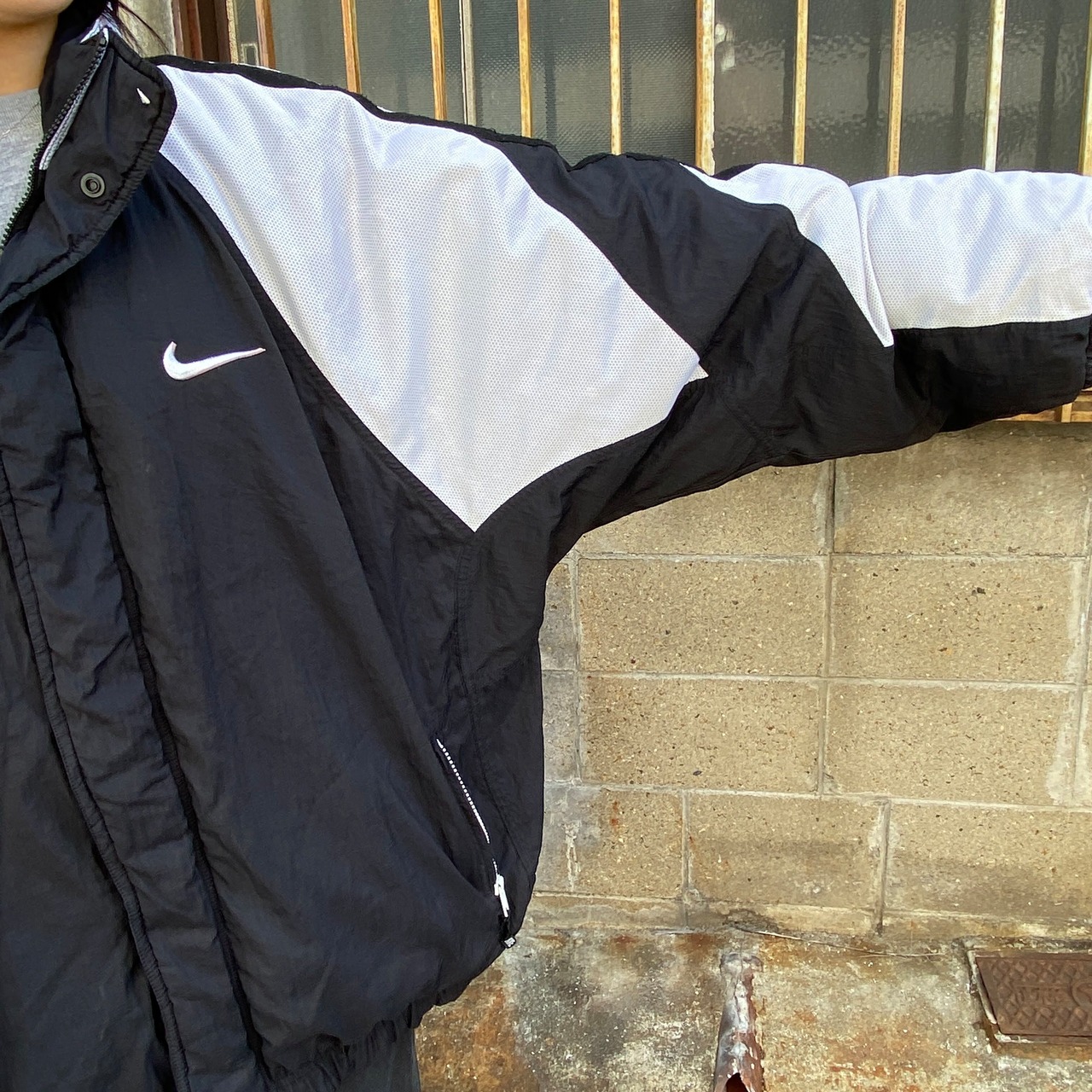 90年代 NIKE ナイキ ビッグスウォッシュ 刺繍ロゴ 中綿 ナイロン 