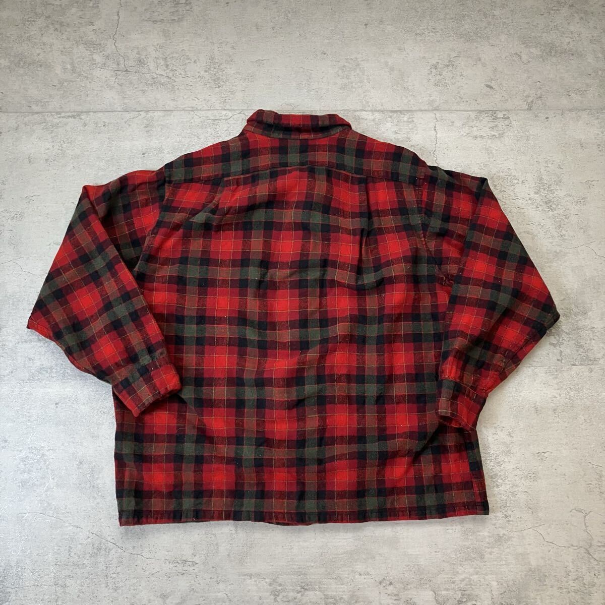 60s USA製 PENDLETON バッファローチェック XL ボードシャツ ペン
