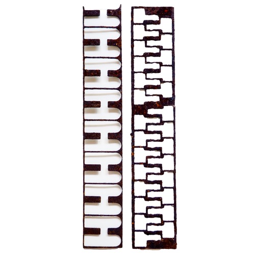 Frame with geometric, regular, die-cut patterns