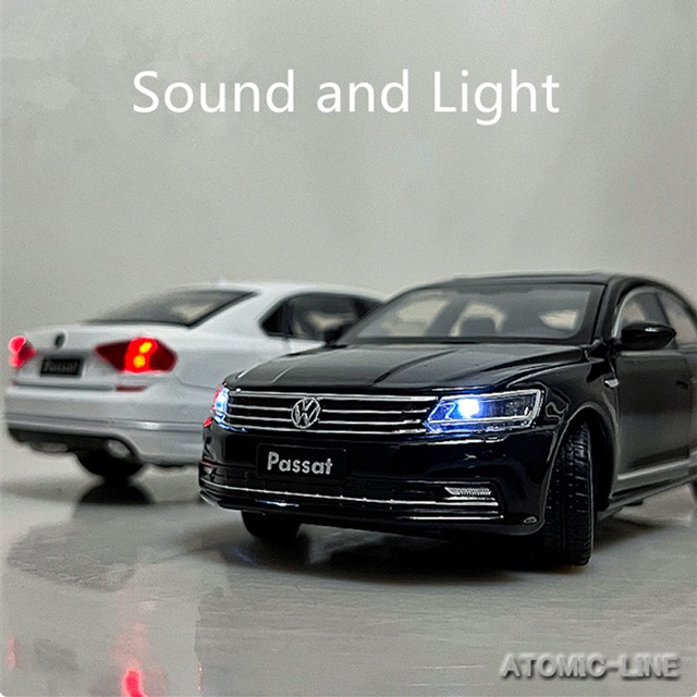フォルクスワーゲン パサート 1/32 ミニカー 全4色 ライト点灯 エンジンサウンド 合金モデル 模型 セダン