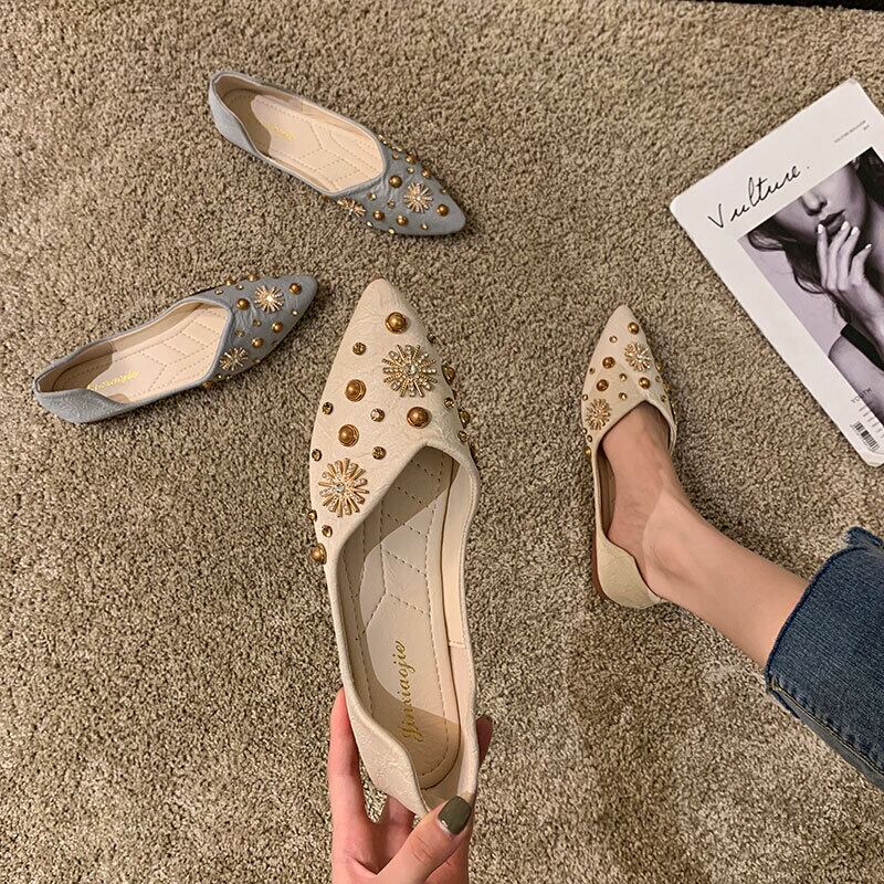 レディースオータムシングルサマー 靴 シューズ 夏物 秋物 フェイクシューズ4084653