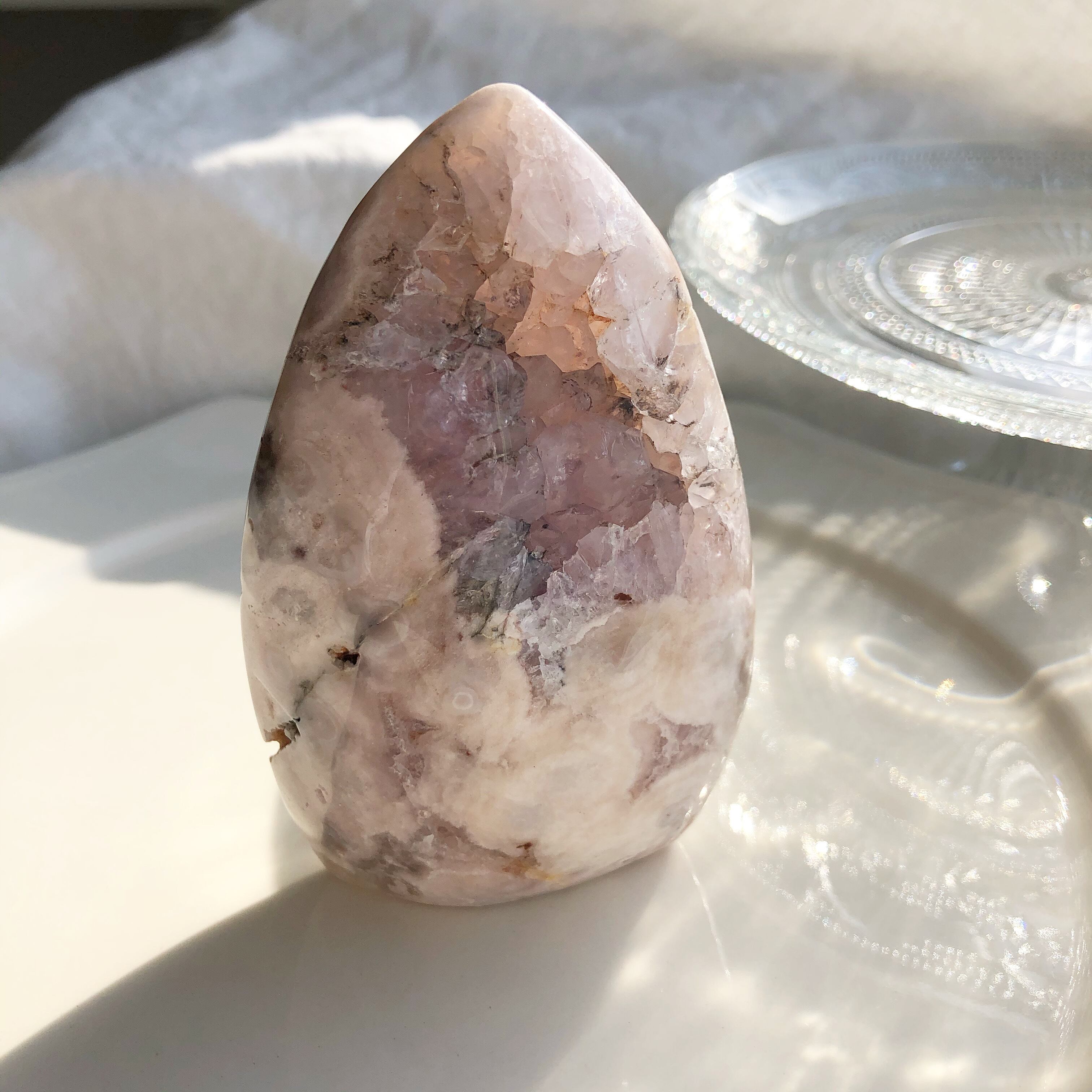 正規通販 【 ピンクアメジスト 約194g 】原石 フリーフォーム 置物