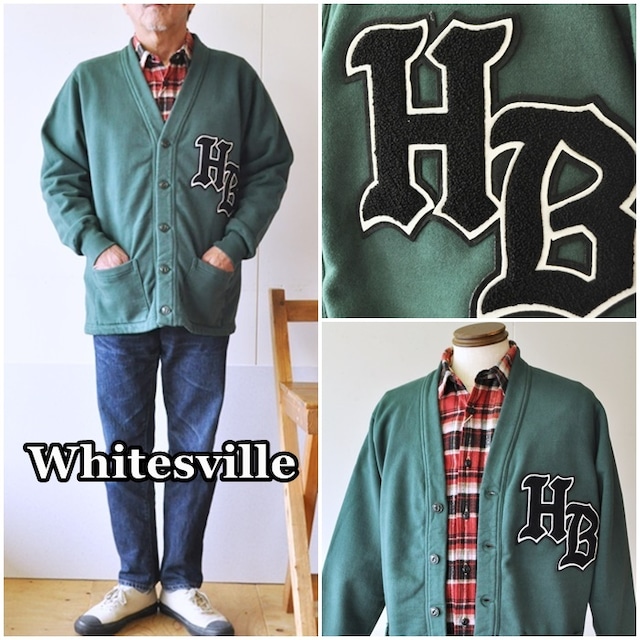 WHITESVILLE 　ホワイツビル 　スウェットカーディガン　カーデ  69042 HEAVY SWEAT BUTTON CARDIGAN　WV69042