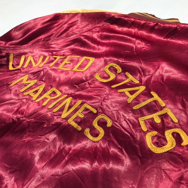 50's U.S.MARINES リバーシブルサテンジャケット チェーンステッチ
