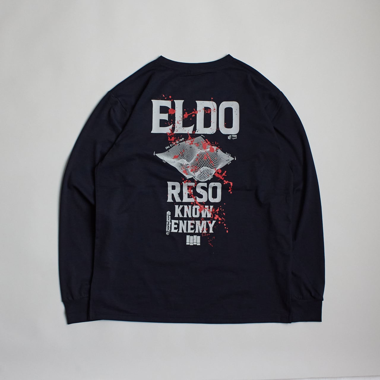 ELDORESO(エルドレッソ)Splashes Long Tee -Black メンズレディースロングスリーブTシャツ長袖