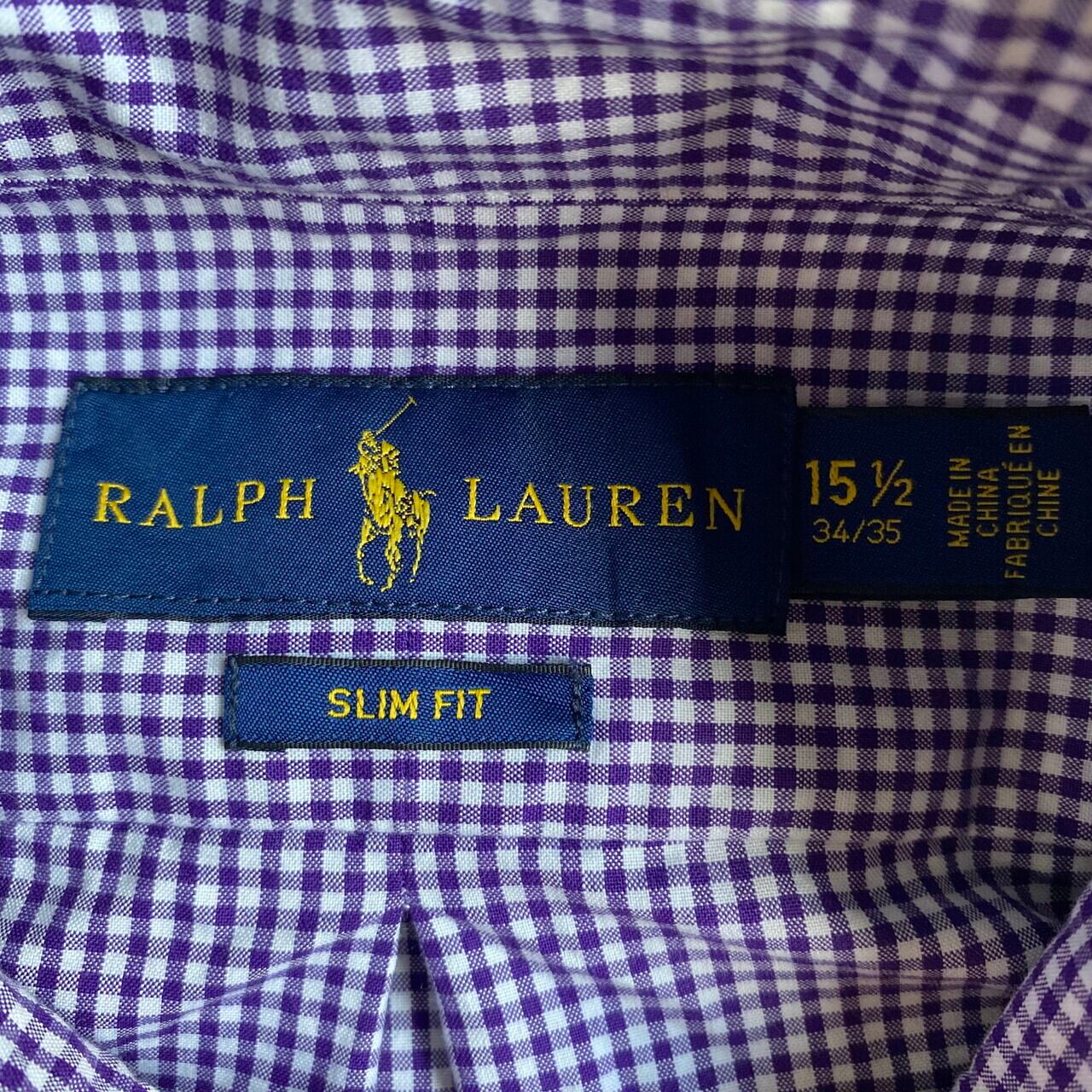 RALPH LAUREN ラルフローレン 長袖 ギンガムチェックシャツ メンズM